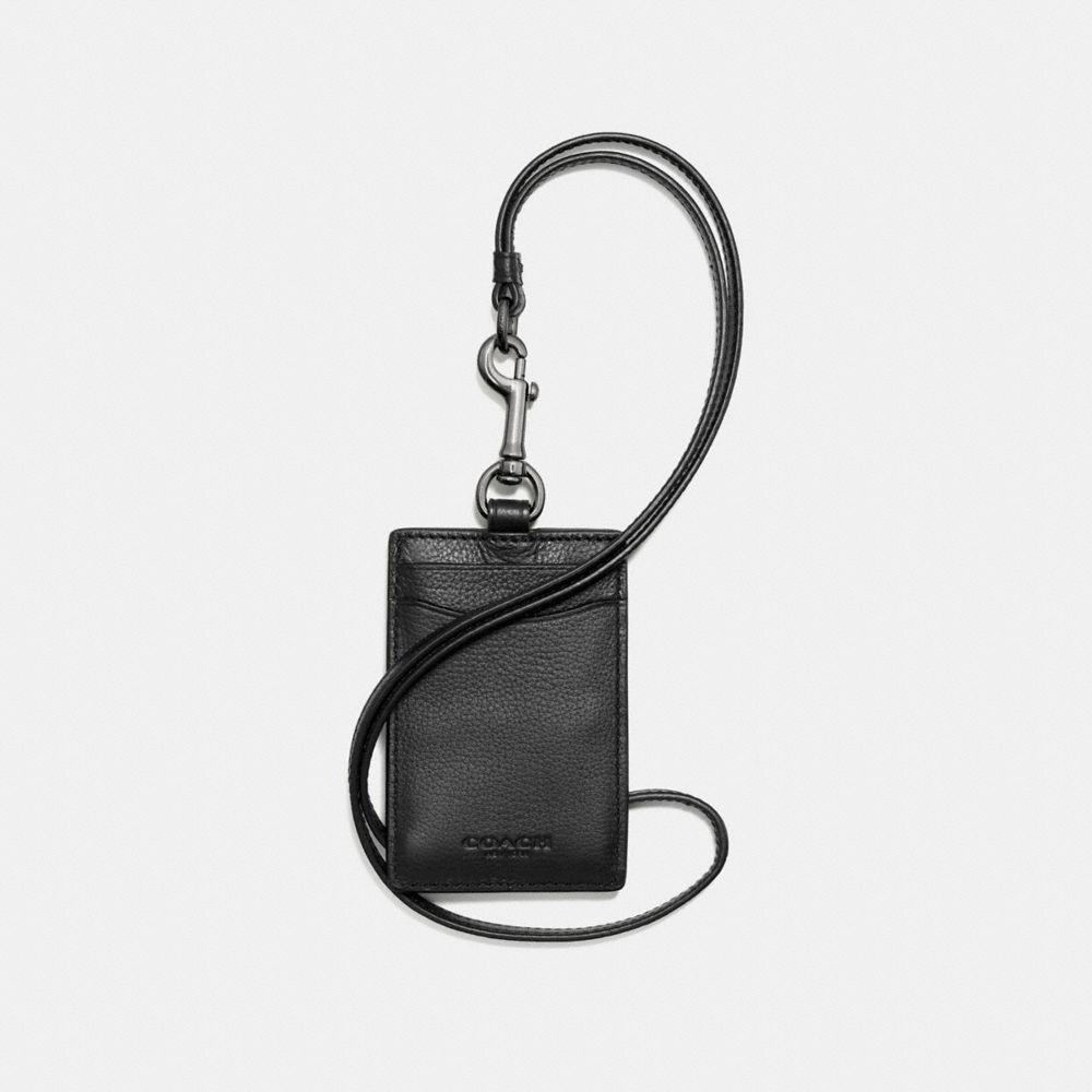 ID LANYARD IN SPORT CALF LEATHER - COACH f58114 - BLACK