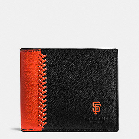 COACH MLB 3-IN-1 WALLET IN SMOOTH CALF LEATHER - SF GIANTS - f58376