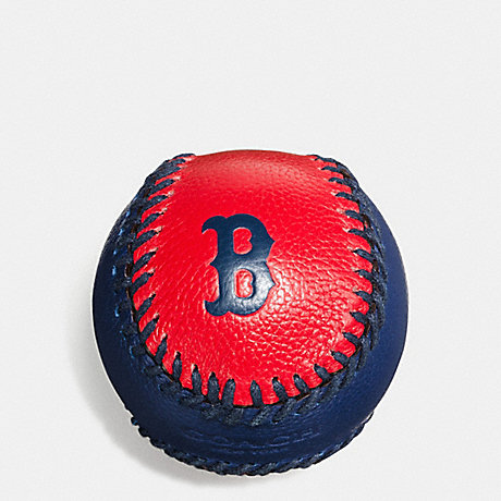 COACH MLB BASEBALL PAPERWEIGHT IN SMOOTH CALF LEATHER - BOS RED SOX - f58377