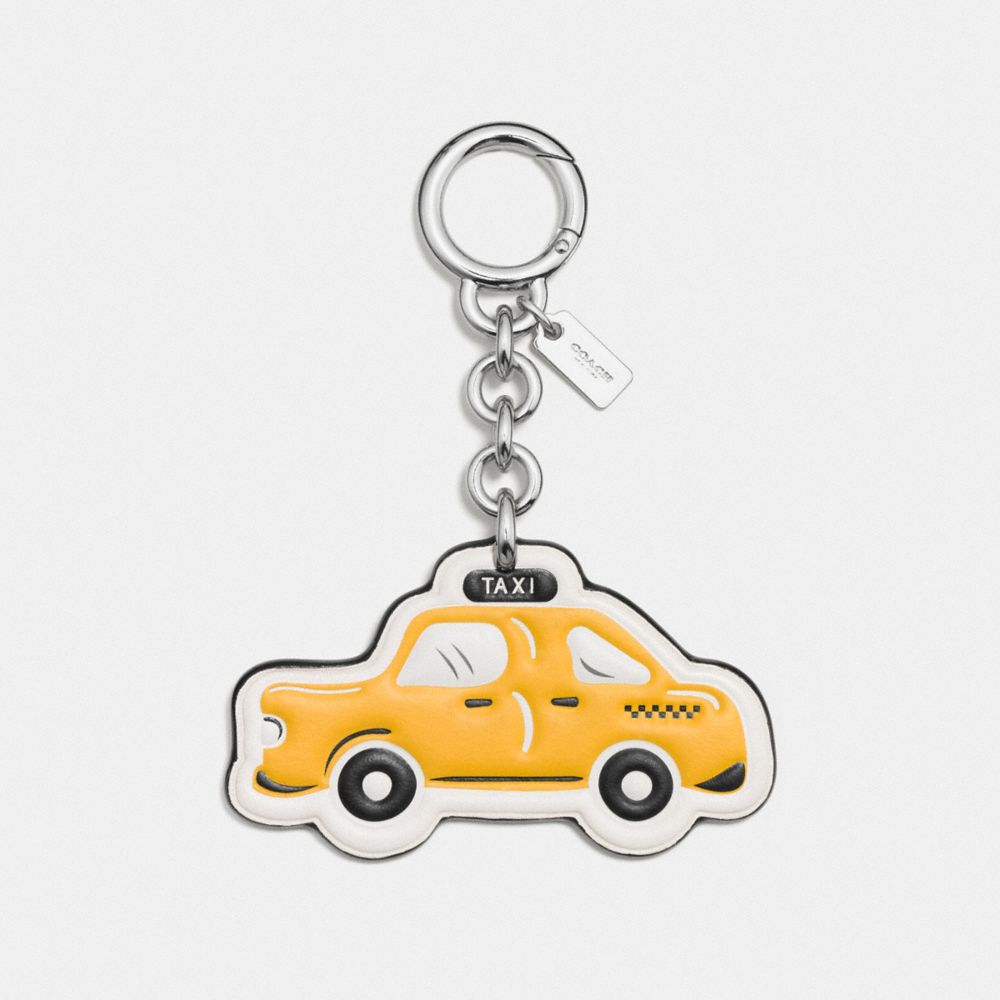 NYC TAXI BAG CHARM - COACH f58508 - SILVER/YELLOW