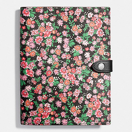 COACH POSEY CLUSTER FLORAL NOTEBOOK - STRAWBERRY MULTI - f58815