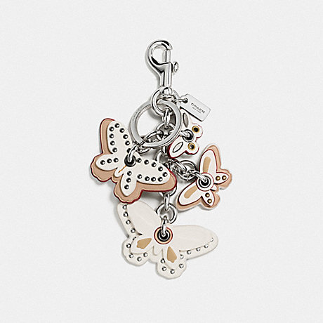 COACH BUTTERFLY MIX BAG CHARM - SILVER/CHALK - f58997