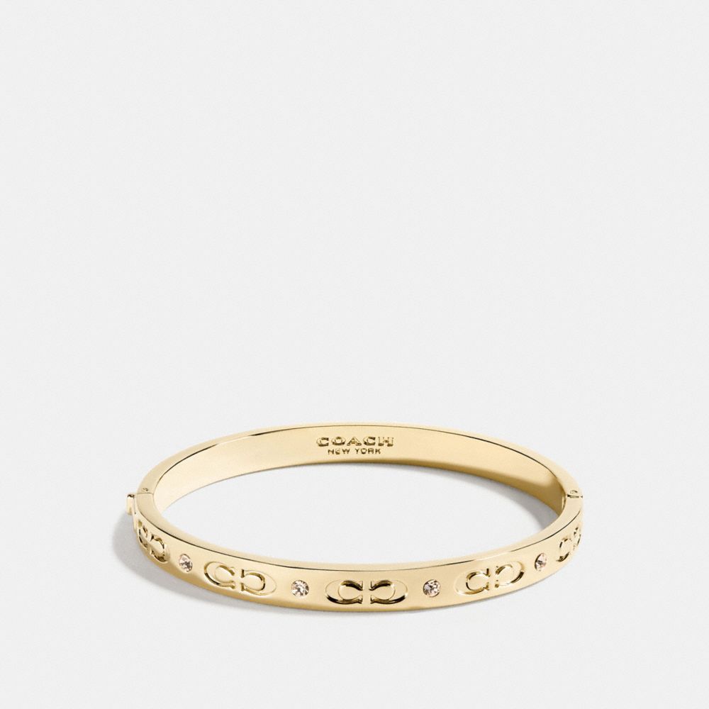 KISSING C HINGED BANGLE - COACH f59083 - GOLD