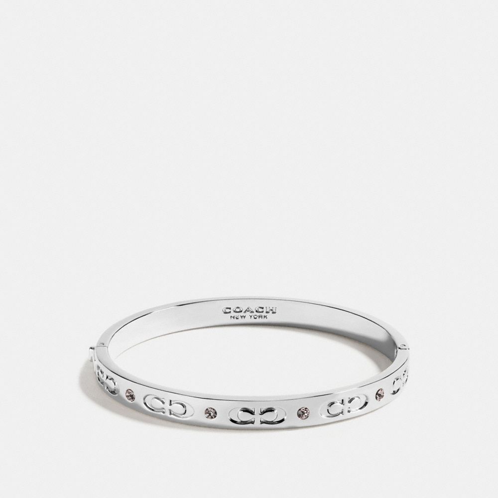 KISSING C HINGED BANGLE - COACH f59083 - SILVER