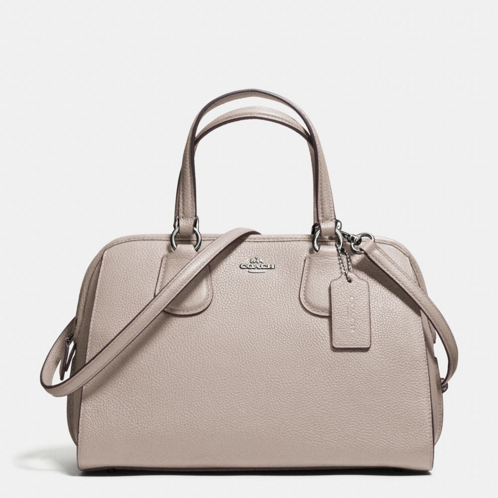 COACH NOLITA SATCHEL IN PEBBLE LEATHER - SILVER/GREY BIRCH - F59180