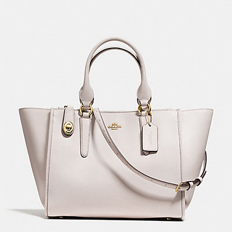 COACH CROSBY CARRYALL IN SMOOTH LEATHER - LIGHT GOLD/CHALK - f59183