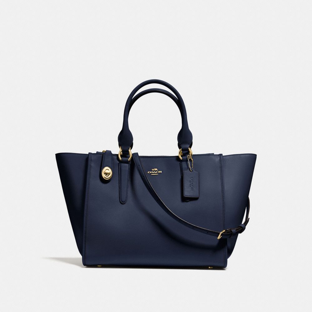 CROSBY CARRYALL IN SMOOTH LEATHER - COACH f59183 - LIGHT GOLD/NAVY