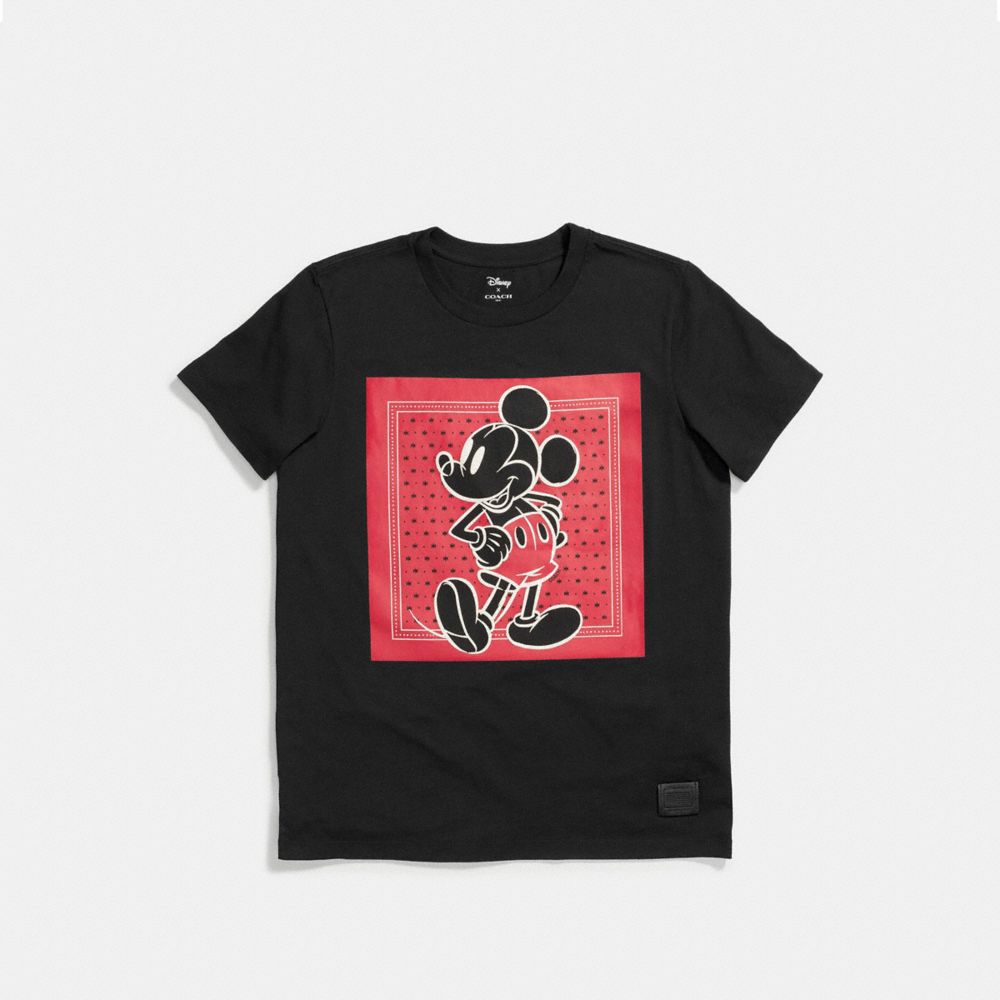 MICKEY PRAIRIE BANDANA T-SHIRT - COACH f59232 - BLACK