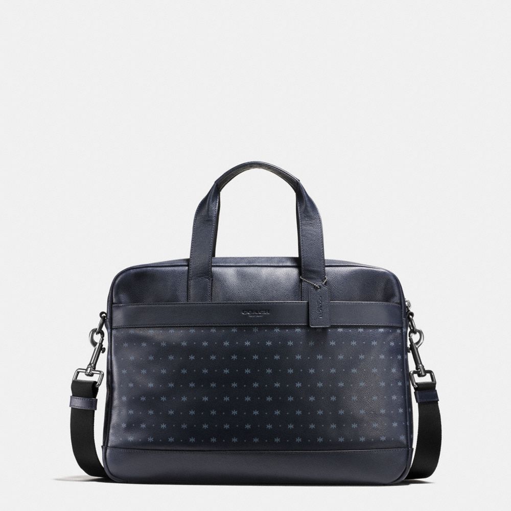 HAMILTON BAG IN STAR DOT PRINT LEATHER - COACH f59319 - MIDNIGHT  NAVY/BLUE STAR DOT