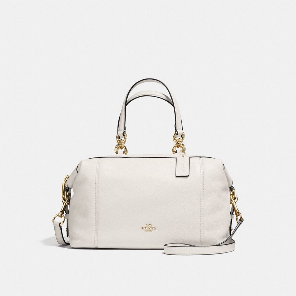 COACH LENOX SATCHEL IN PEBBLE LEATHER - IMITATION GOLD/CHALK - F59325