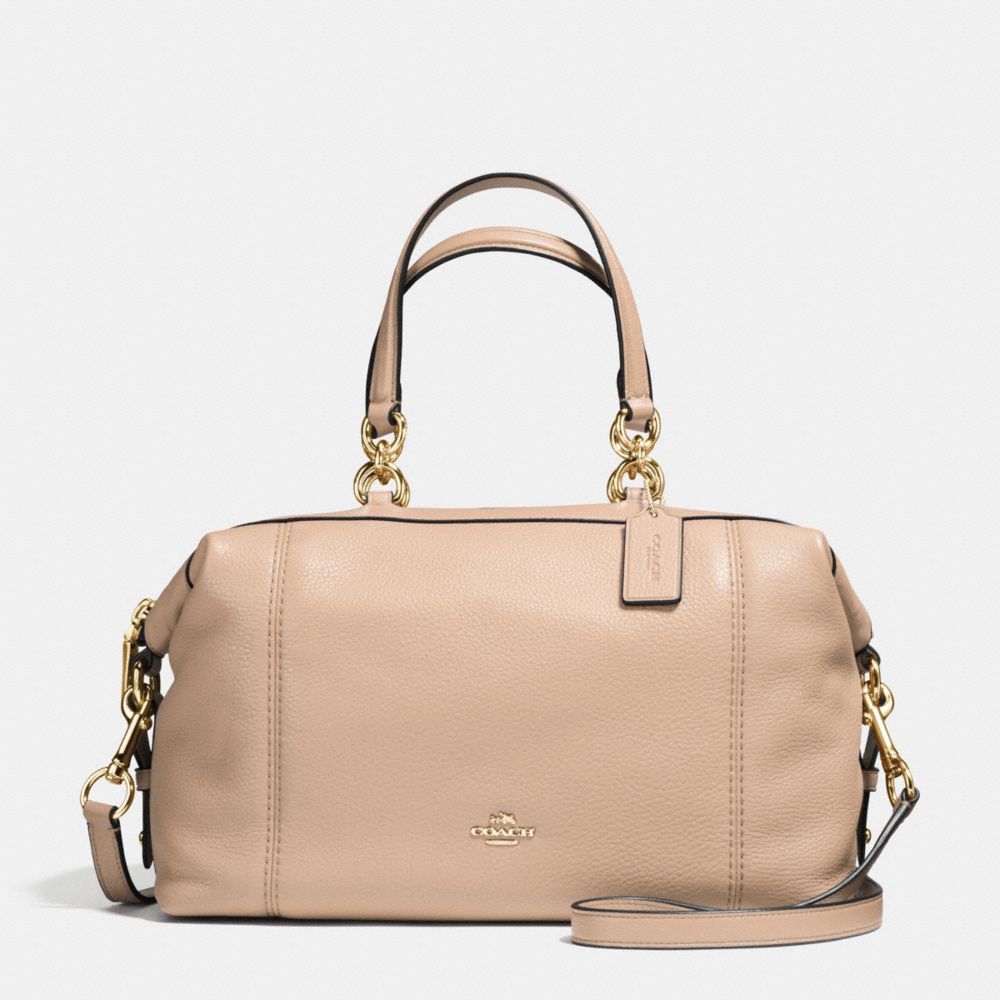 LENOX SATCHEL IN PEBBLE LEATHER - COACH f59325 - IMITATION  GOLD/BEECHWOOD