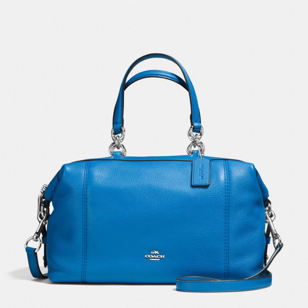 LENOX SATCHEL IN PEBBLE LEATHER - COACH f59325 - SILVER/LAPIS