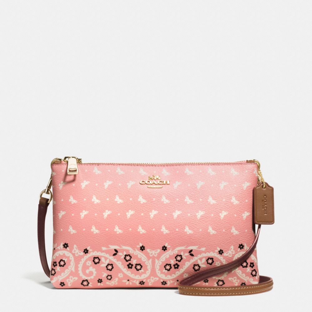 LYLA CROSSBODY IN BUTTERFLY BANDANA PRINT COATED CANVAS - COACH  f59332 - IMITATION GOLD/BLUSH CHALK