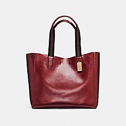 COACH LARGE DERBY TOTE - LIGHT GOLD/METALLIC CHERRY - F59388