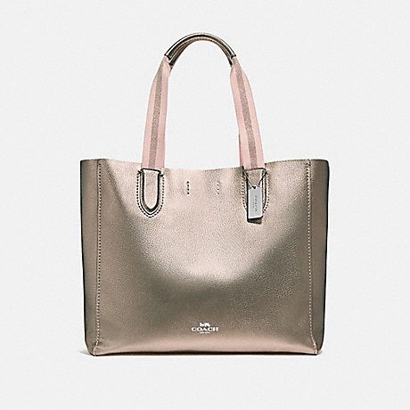 COACH LARGE DERBY TOTE - ROSE GOLD/SILVER - f59388