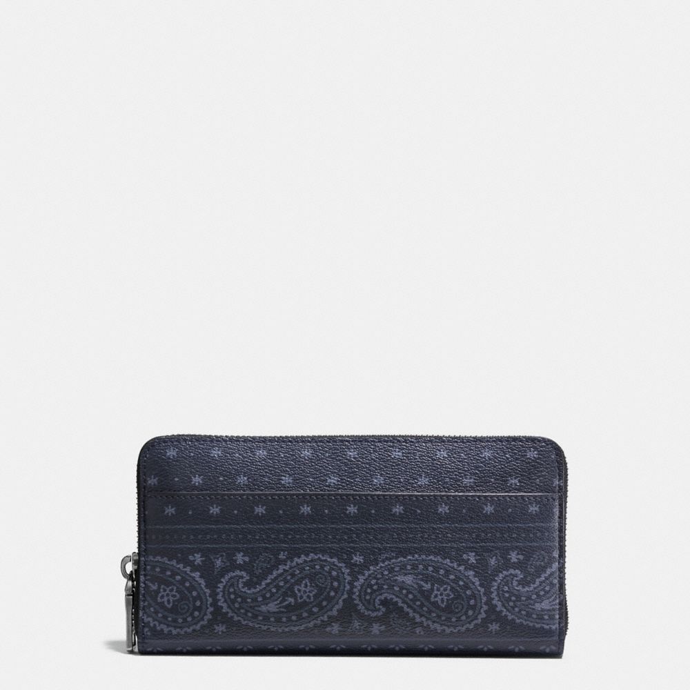 ACCORDION WALLET IN PRAIRIE BANDANA PRINT COATED CANAVAS - COACH f59478 - MIDNIGHT NAVY