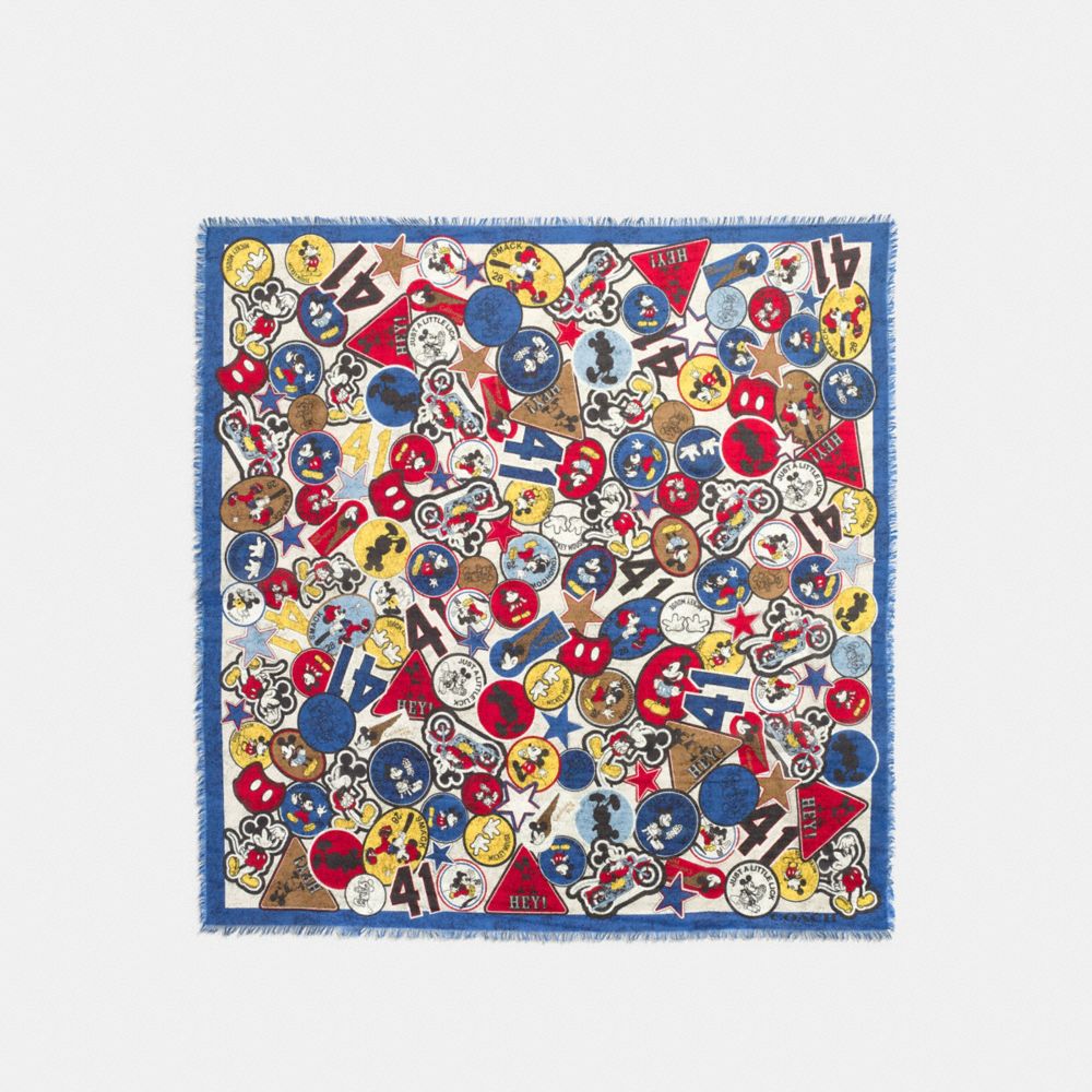 MICKEY MULTIPATCHES SQUARE SCARF - COACH f59488 - MULTICOLOR