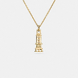 COACH MINI 18K GOLD PLATED ROCKET NECKLACE - GOLD - F59754