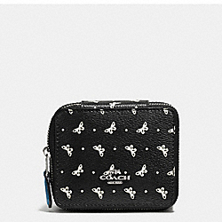 COACH JEWELRY BOX IN BUTTERFLY DOT PRINT COATED CANVAS - SILVER/BLACK/CHALK - F59785