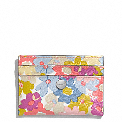 COACH PEYTON FLORAL PRINT CARD CASE - ONE COLOR - F60260