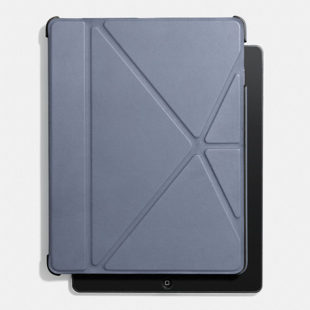 BLEECKER LEATHER ORIGAMI IPAD 5 CASE - COACH f61193 - FROST BLUE
