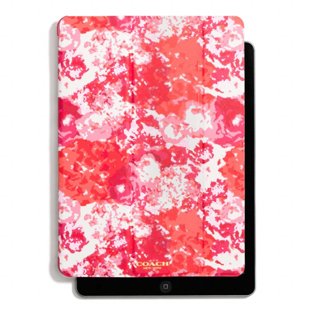 PEYTON FLORAL PRINT TRIFOLD IPAD AIR CASE - COACH f62459 - PINK MULTICOLOR