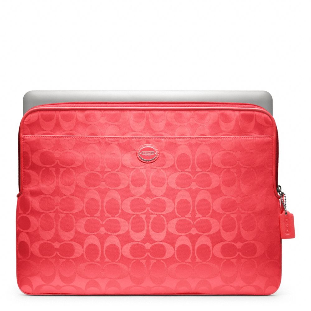 SIGNATURE NYLON LAPTOP SLEEVE - COACH f62812 - 32238