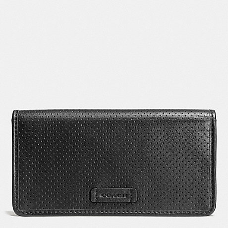 COACH VARICK MULTIFUNCTION PHONE CASE IN LEATHER -  BLACK - f63234