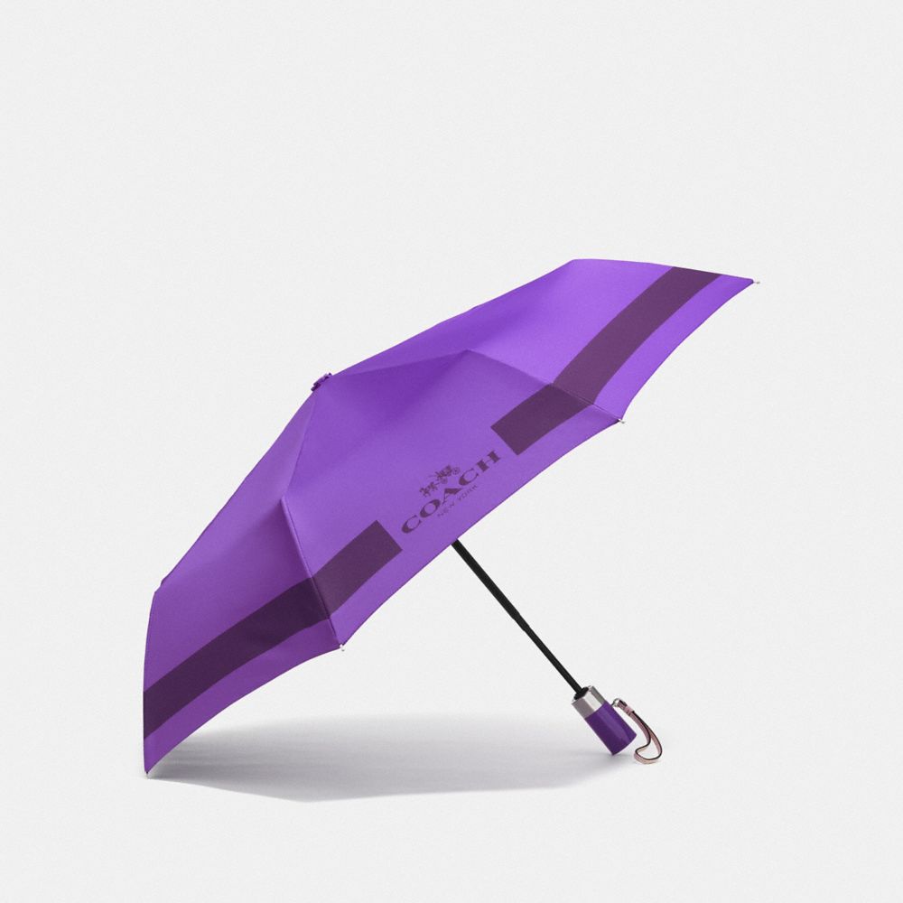 HC LOCK UP UMBRELLA - COACH f63689 - SILVER/PURPLE IRIS