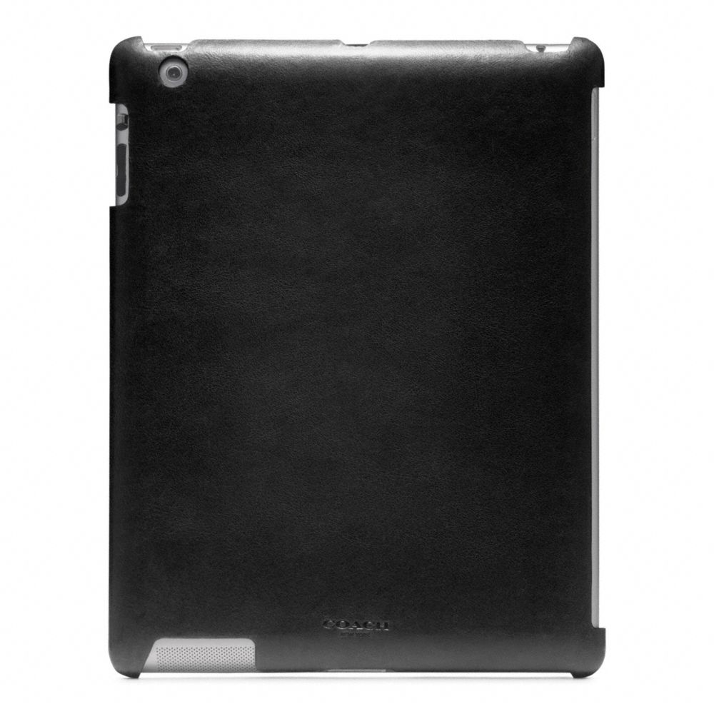 BLEECKER LEATHER MOLDED IPAD CASE - COACH f63898 - BLACK