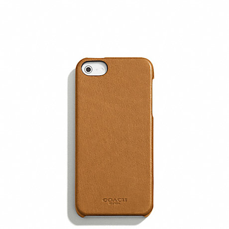 COACH BLEECKER LEATHER MOLDED IPHONE 5 CASE - NATURAL - f64076