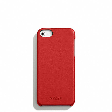 COACH BLEECKER LEATHER MOLDED IPHONE 5 CASE - TOMATO - f64076