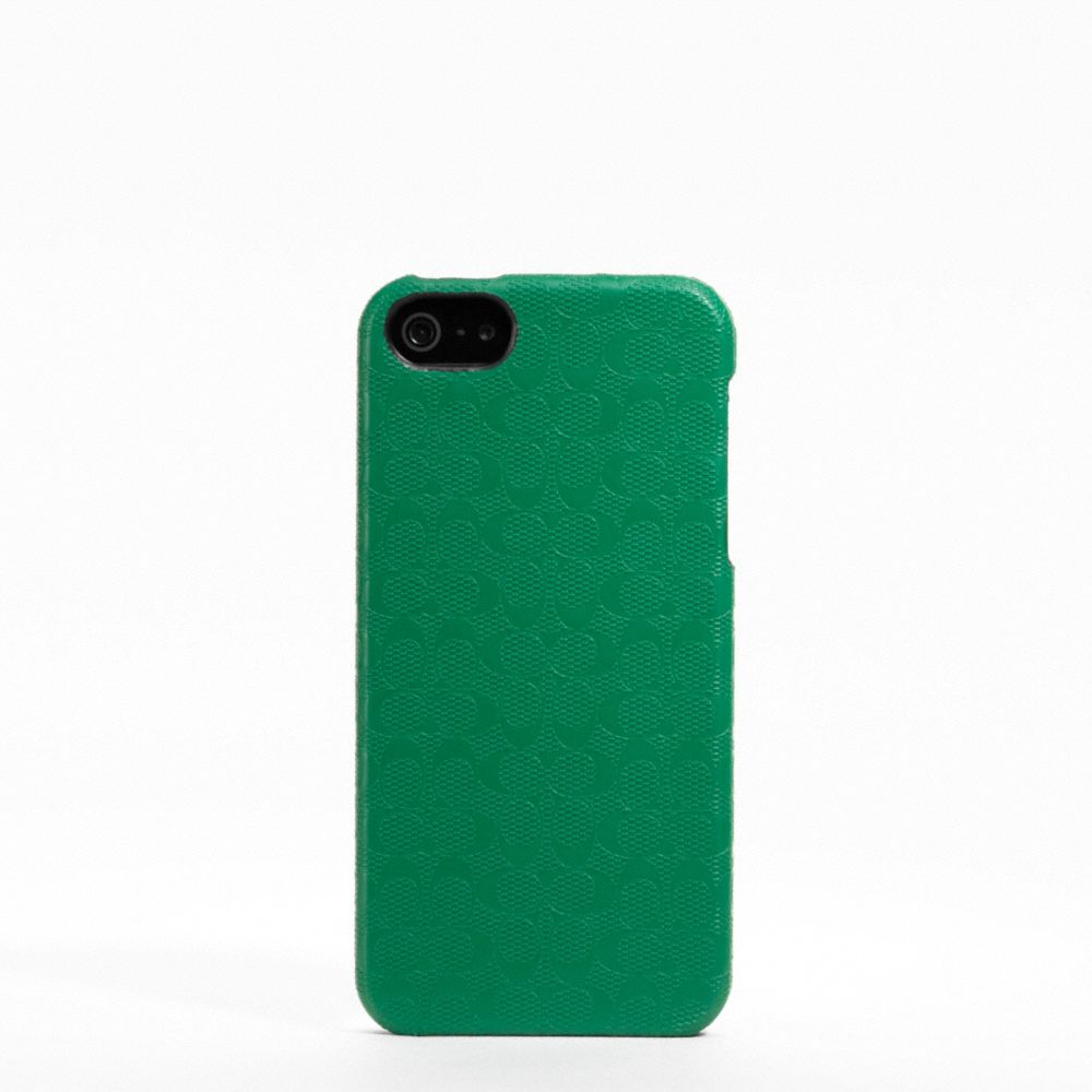 HERITAGE SIGNATURE IPHONE 5 CASE - COACH f64218 - GREEN