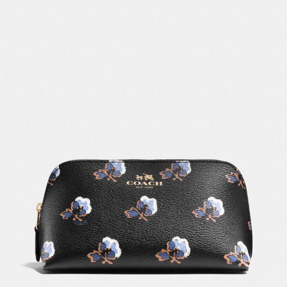 COSMETIC CASE 17 IN BRAMBLE ROSE COATED CANVAS - COACH f64247 - IME2C
