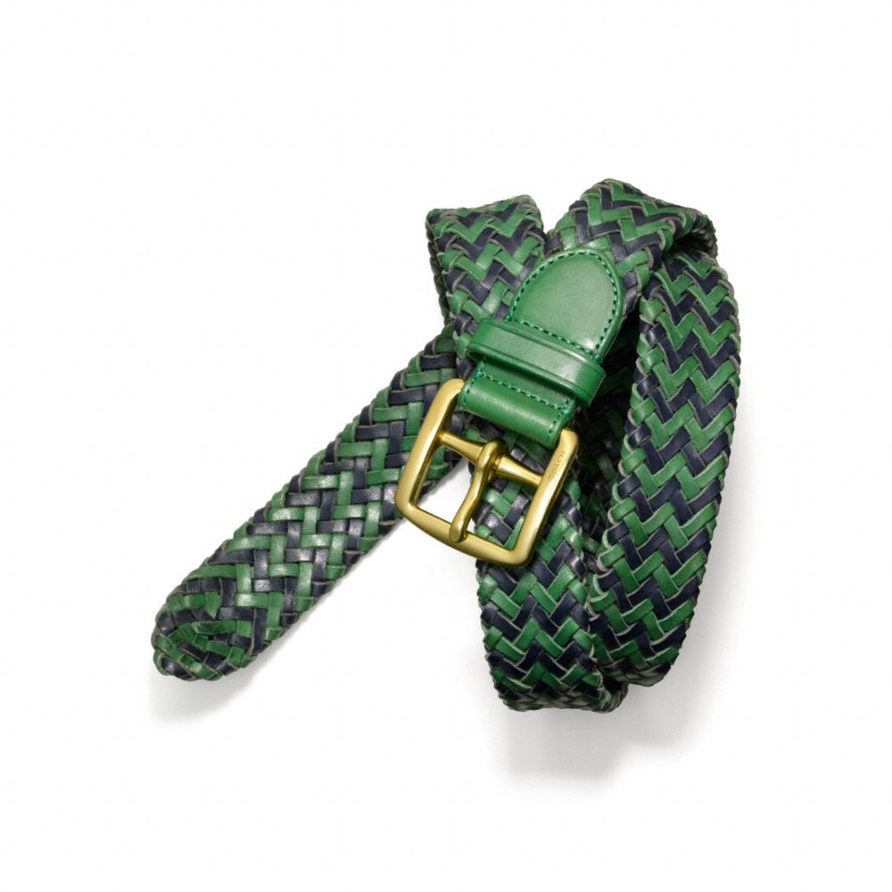 FLAT COLORBLOCK TUBULAR WEAVE BELT - COACH f64464 - 17934