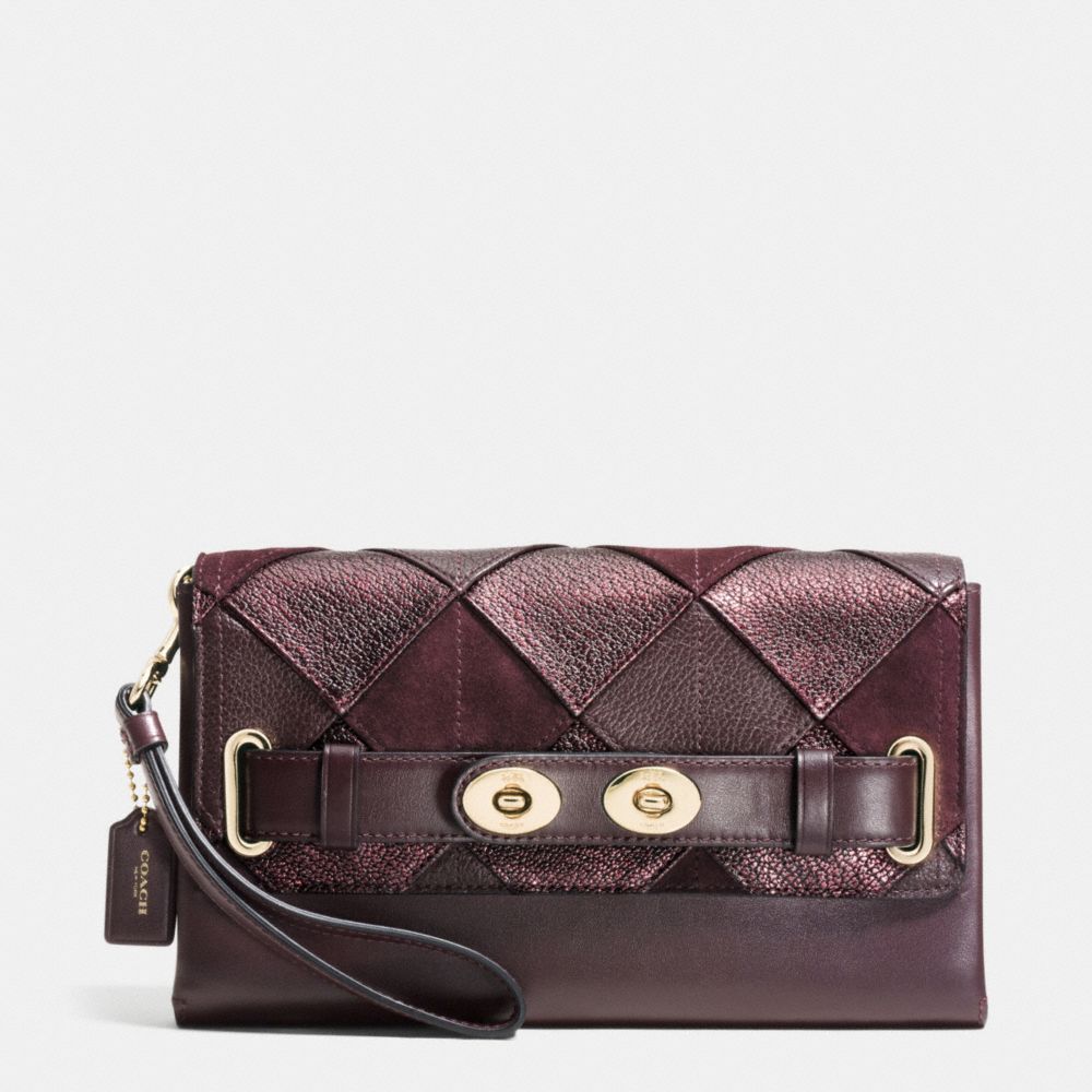 COACH BLAKE CLUTCH IN PATCHWORK LEATHER - IMREM - F64639