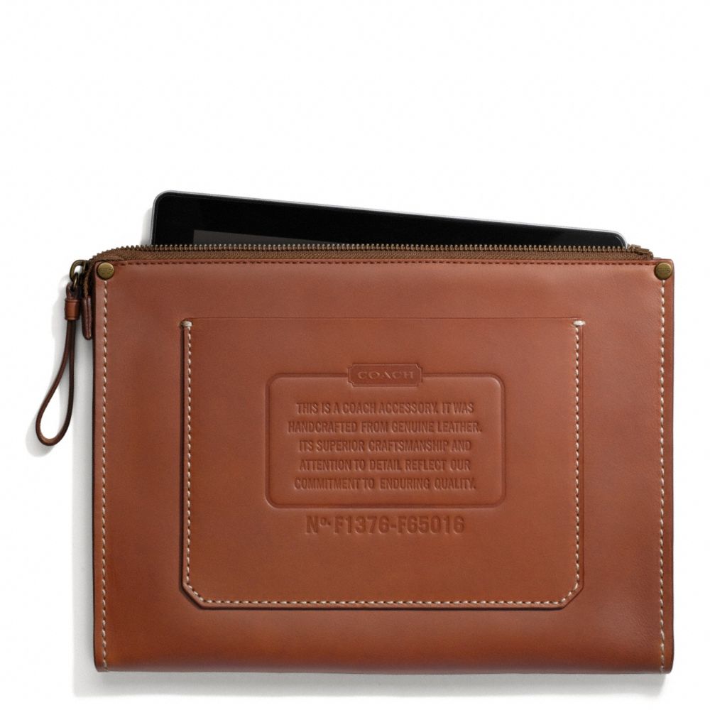 LEATHER TABLET ZIP ENVELOPE - COACH f65016 - 18609