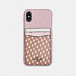COACH IPHONE X/XS CASE WITH ACORN PATCHWORK PRINT - PINK MULTI - F65020