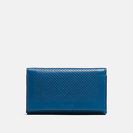 COACH UNIVERSAL PHONE CASE IN PERFORATED LEATHER - DENIM - f65204