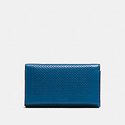 COACH UNIVERSAL PHONE CASE IN PERFORATED LEATHER - DENIM - F65204