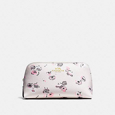 COACH COSMETIC CASE 17 IN WILDFLOWER PRINT COATED CANVAS - IMITATION GOLD/CHALK MULTI - f65441