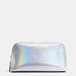 COSMETIC CASE 17 IN HOLOGRAM LEATHER - COACH f65515 - IMITATION GOLD/SILVER HOLOGRAM