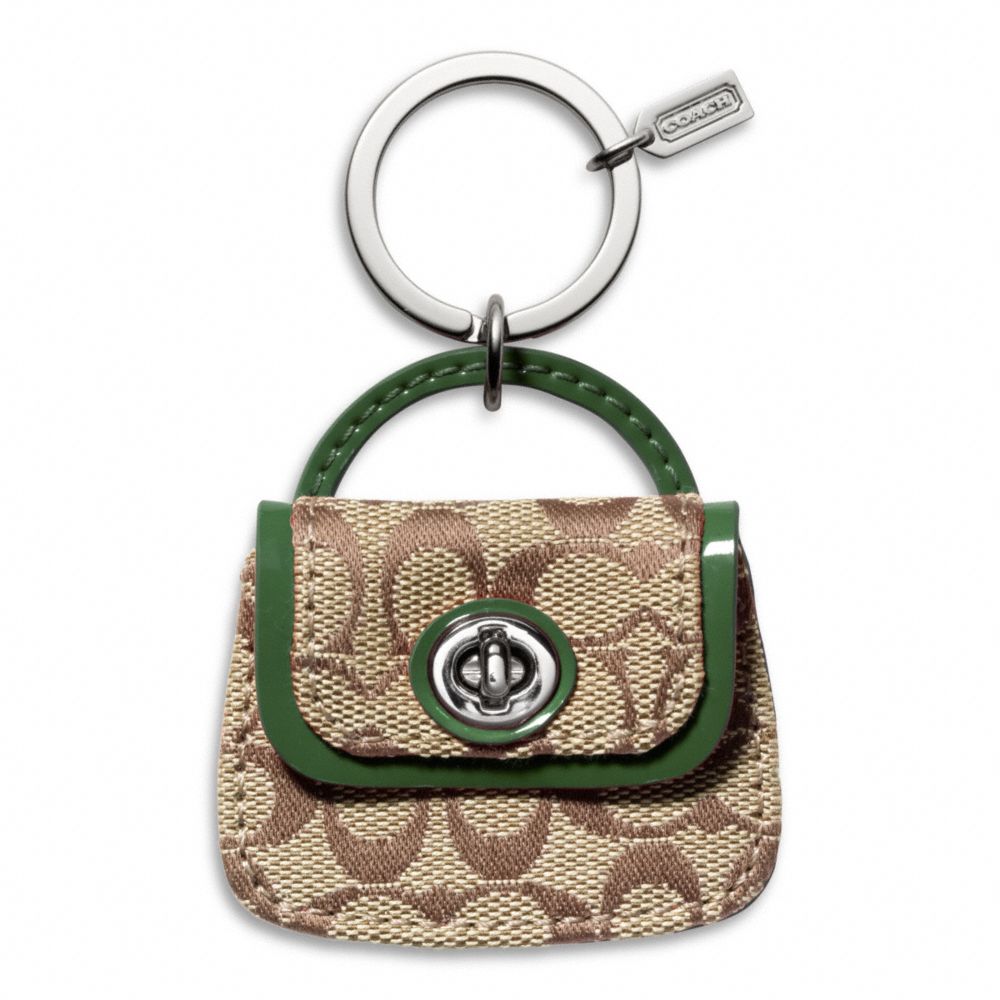 PARK SIGNATURE HANDBAG KEY RING - COACH f65744 - 18928