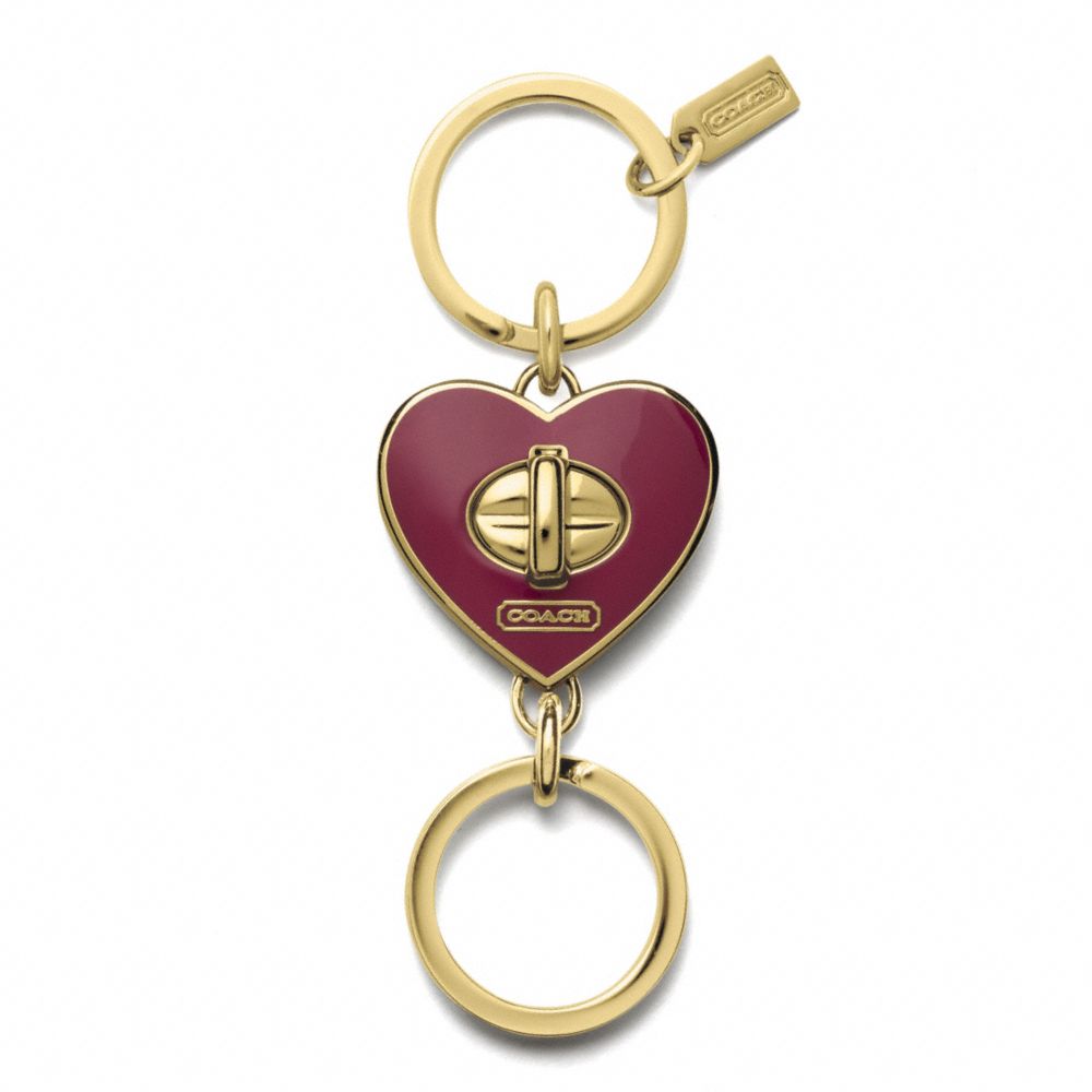 HEART VALET KEY RING - COACH f65820 - 18843