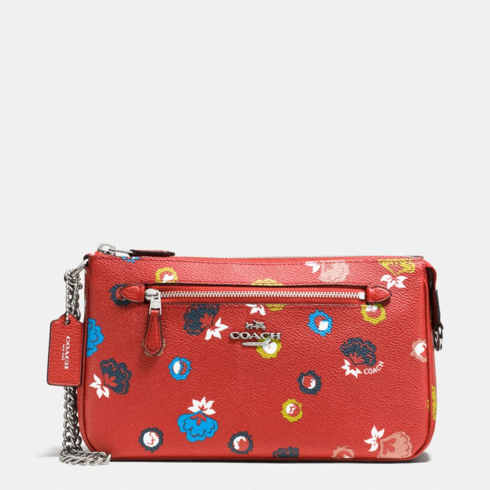 NOLITA WRISTLET 24 IN WILD PRAIRIE PRINT COATED CANVAS - COACH  f65880 - SILVER/CARMINE WILD PRAIRIE