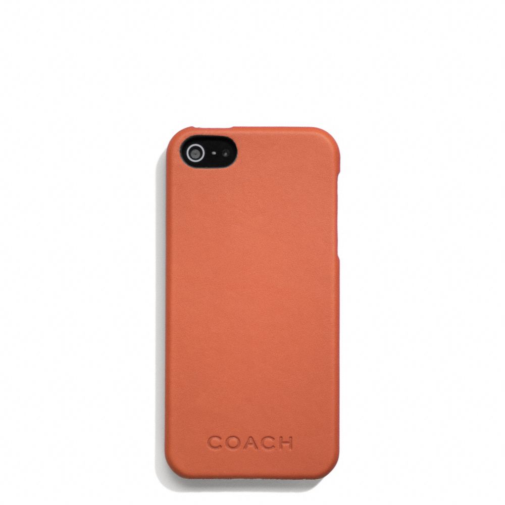 CAMDEN LEATHER MOLDED IPHONE 5 CASE - COACH f66017 - ORANGE