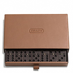 COACH CAMDEN LEATHER DOMINO SET - ONE COLOR - F66032