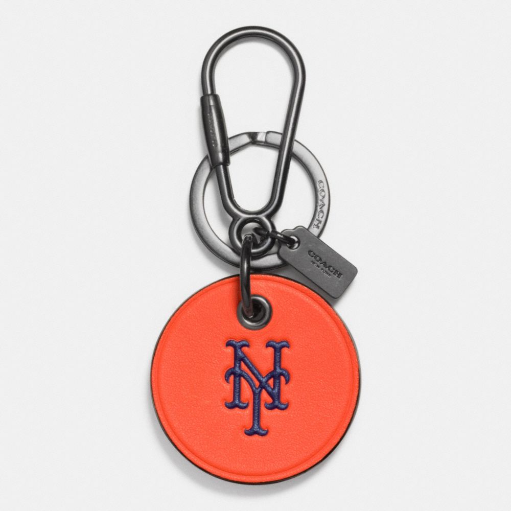 MLB ROUND LOGO KEY RING - COACH f66094 - NY METS