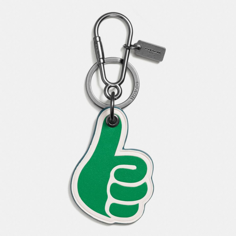 THUMBS UP KEY RING - COACH f66095 - GLADE