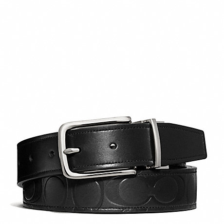 COACH HARNESS SIGNATURE EMBOSSED LEATHER CUT TO SIZE REVERSIBLE BELT -  - f66125